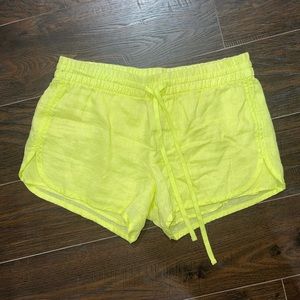Lime yellow/green GAP linen shorts